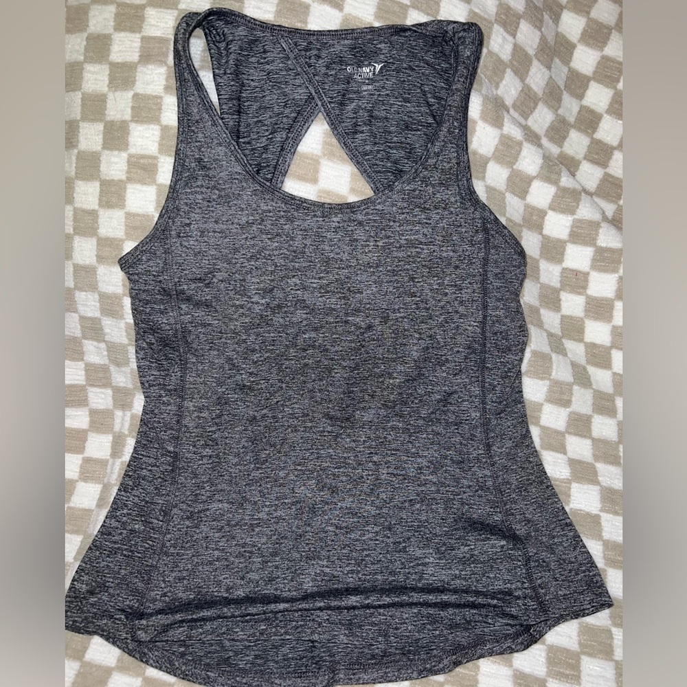 Old Navy Charcoal Racerback Tank Top